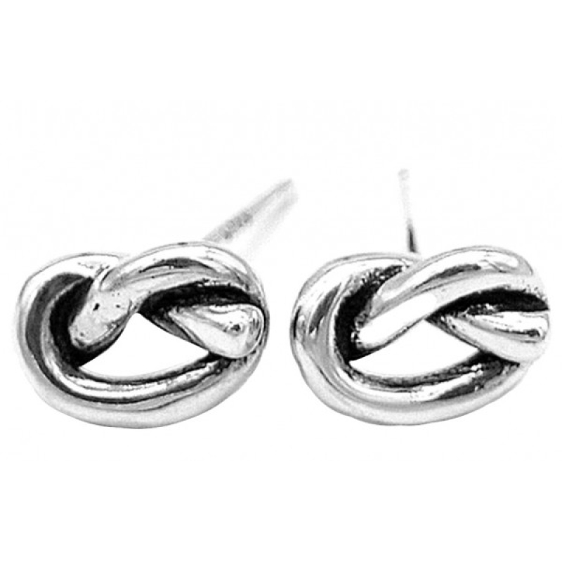 Oorknopjes zilver knot